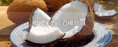 ​椰子果肉可不可以吃 椰子的果肉能吃吗?