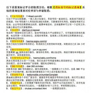 ​电话邦、阿里钱盾等平台错误标记电话号码？立即查询与申诉取消！